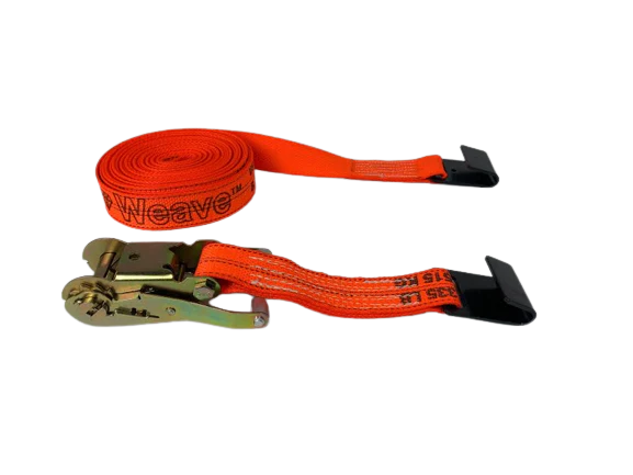 Diamond Weave 2" - Flat Hook - Ratchet Assembly