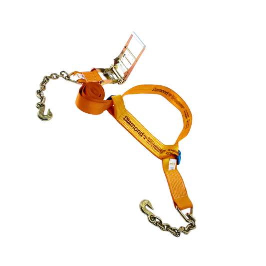 Heavy Equipment Wheel Tie Down - 4" Diamond Weave 5,400 lbs