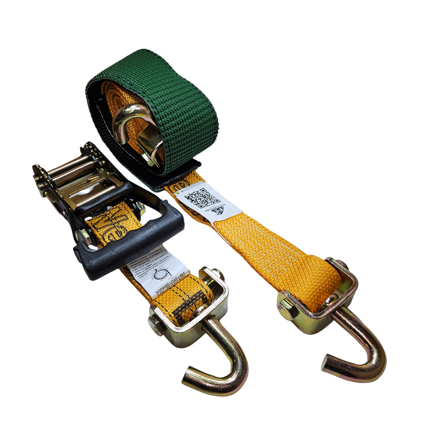 Diamond Weave - Classic Swivel J - Moulded Ratchet Wheel Strap 12ft