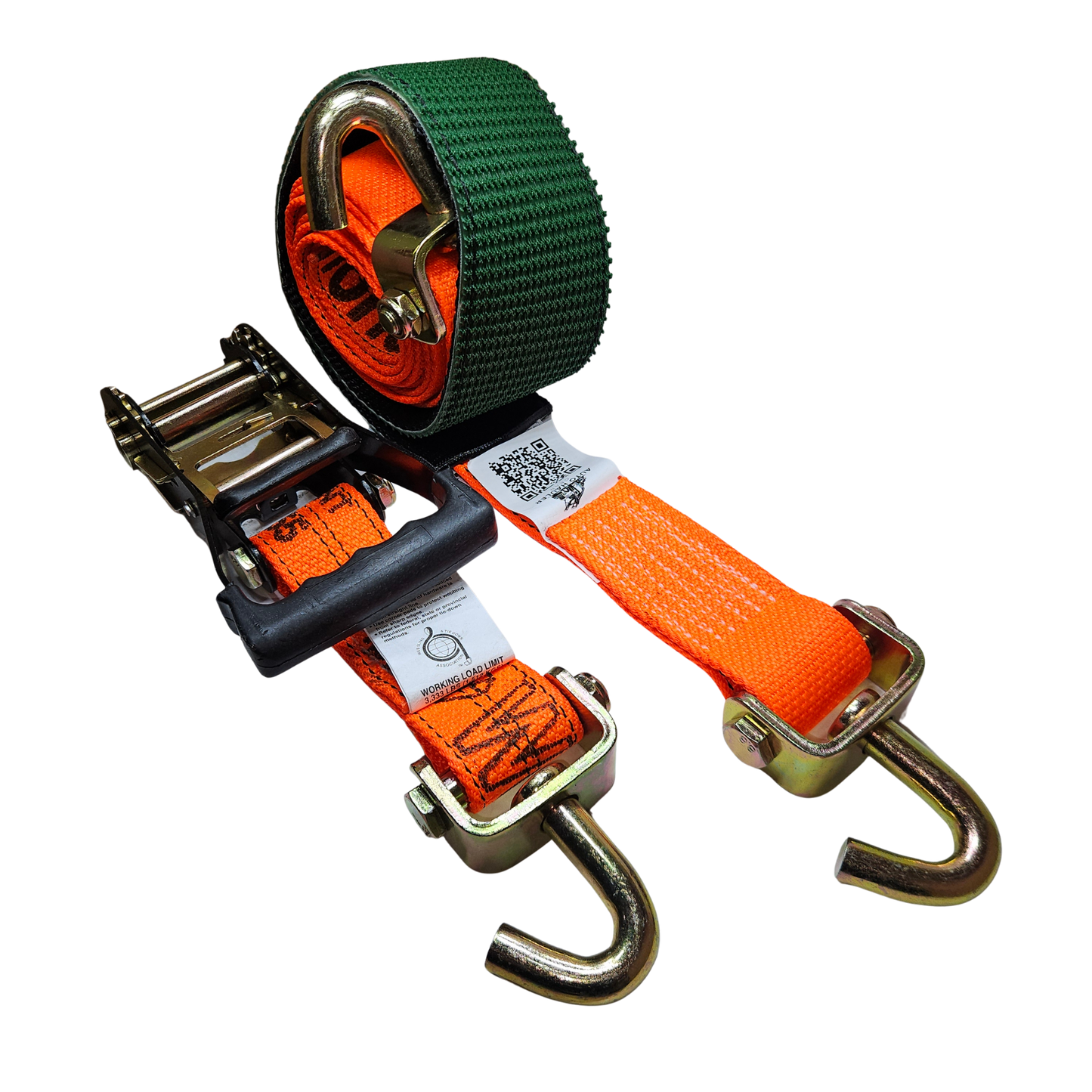 Diamond Weave - Classic Swivel J - Moulded Ratchet Wheel Strap 12ft