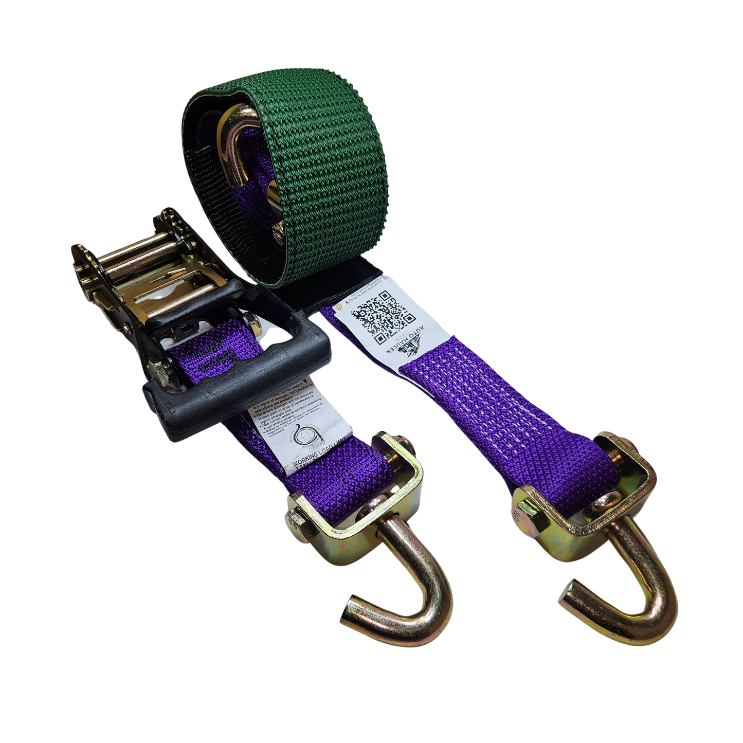 Diamond Weave - Classic Swivel J - Moulded Ratchet Wheel Strap 12ft