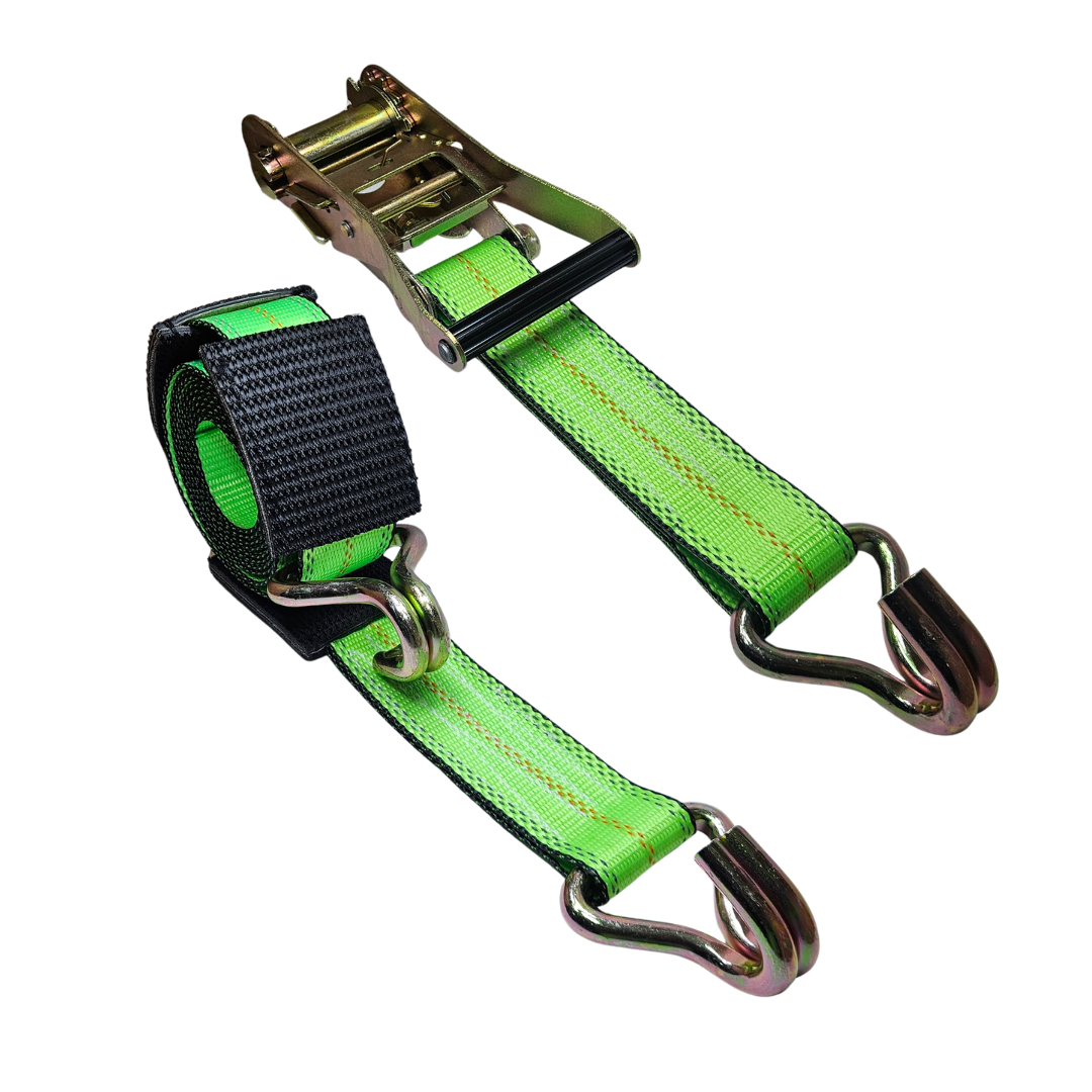 SecureTow PVC Protected - Ratchet Strap Wire J Hooks