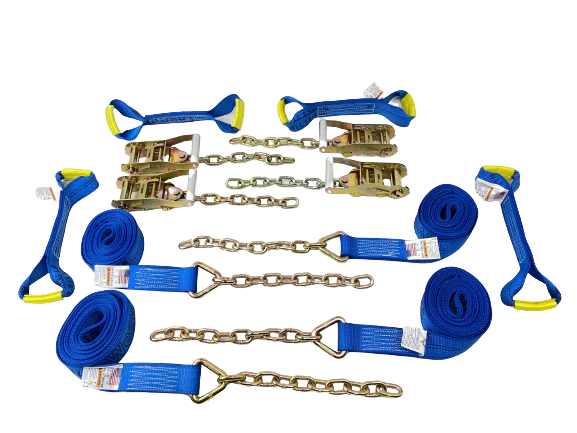 Diamond Weave - 8 Point 14' Strap Kit - 12" Chain Tail