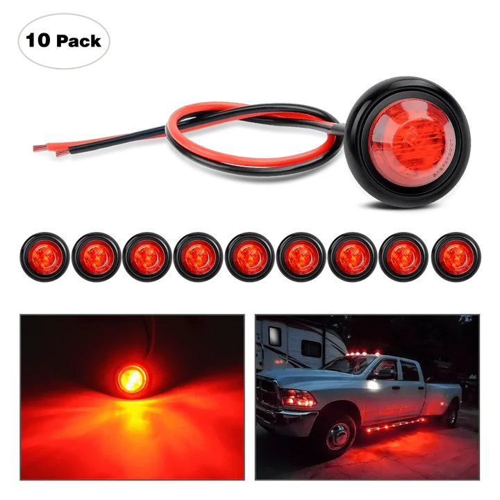 Nilight 3/4 Inch Round Grommet Marker Lights (10pcs)