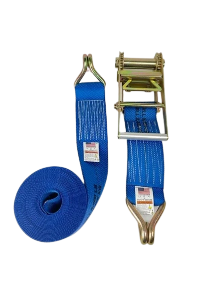 Diamond Weave 4" x 30' Ratchet Assembly with Double Wire Hooks