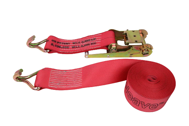 Diamond Weave 4" x 30' Ratchet Assembly with Double Wire Hooks