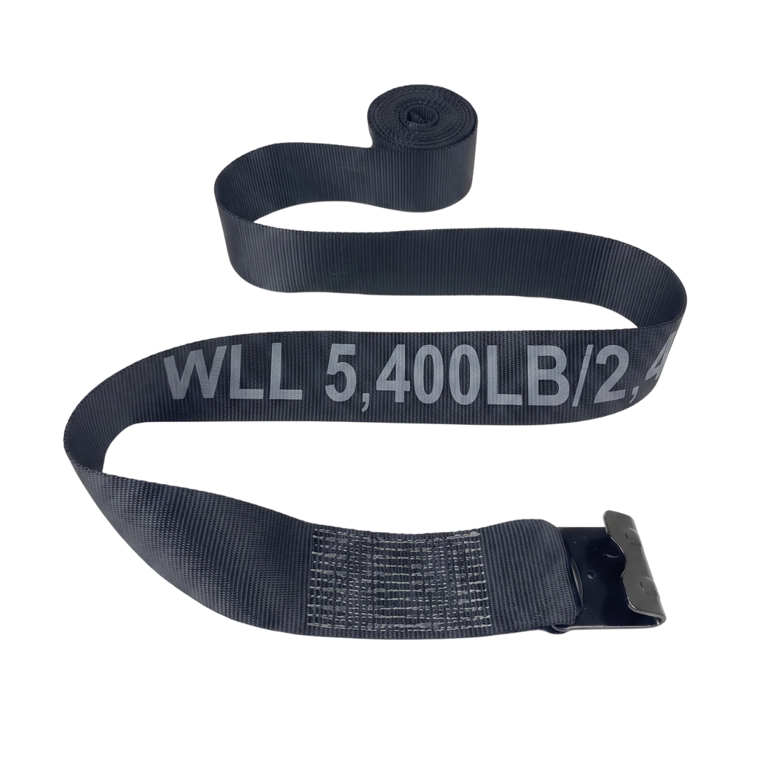 Wench Strap Flat Hook - 4" x 30&
