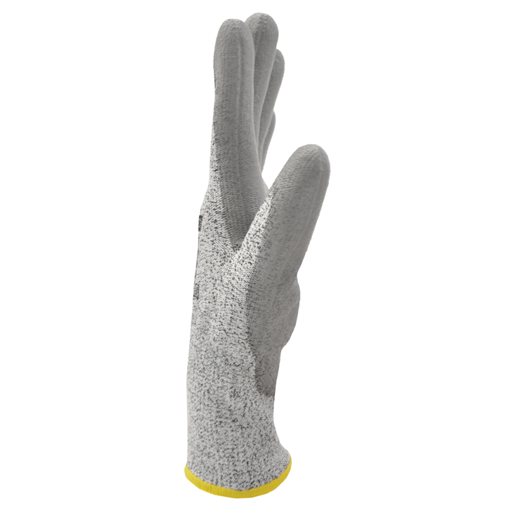 Cut-Resistant Safety Work Gloves with Polyurethane Dipped Palms - Pack of 12