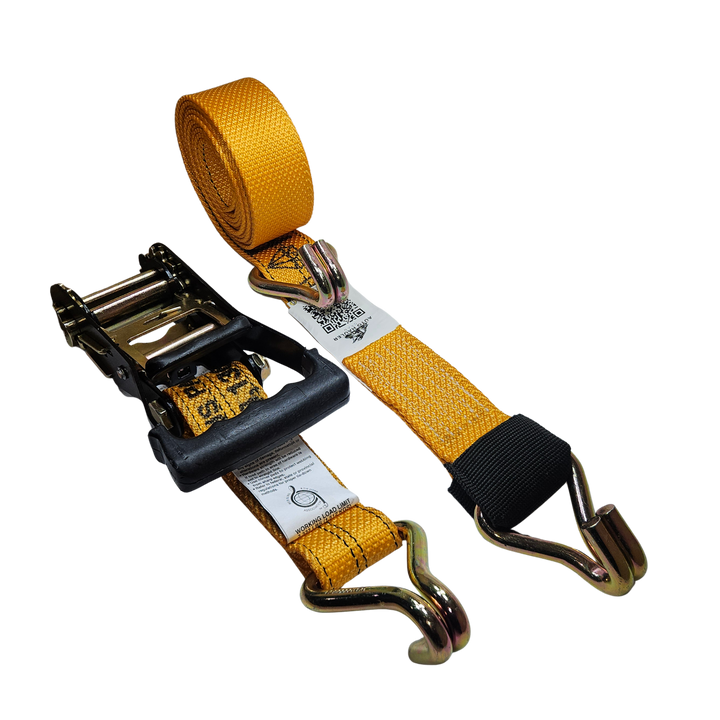 Wire J Moulded Ratchet Strap - Diamond Weave Clean