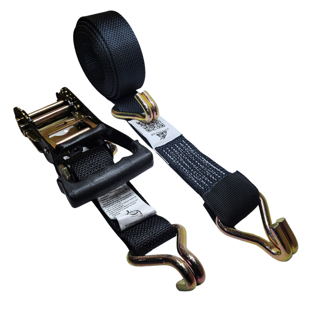 Wire J Moulded Ratchet Strap - Diamond Weave Clean