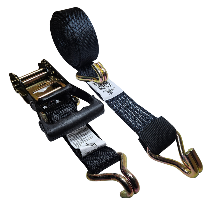 Wire J Moulded Ratchet Strap - Diamond Weave Clean