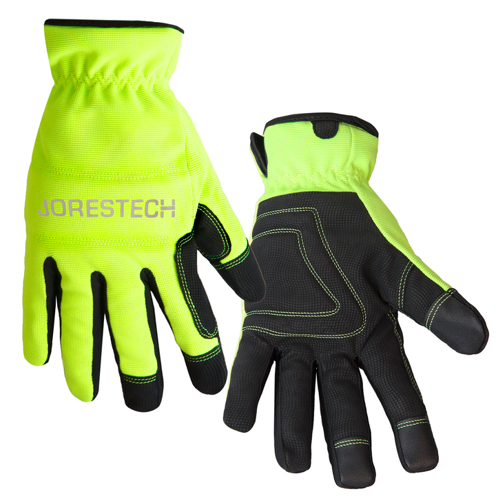 Hi-Vis Touchscreen Safety Work Gloves with Fleece Lining