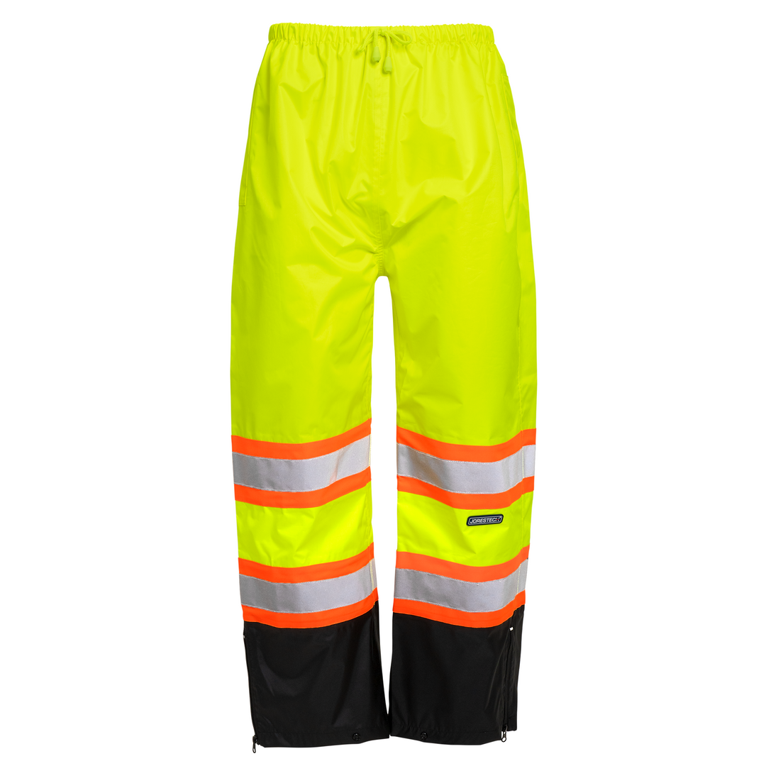 Hi-Vis Two Tone Orange/Black Rain Pants with Reflective Strips