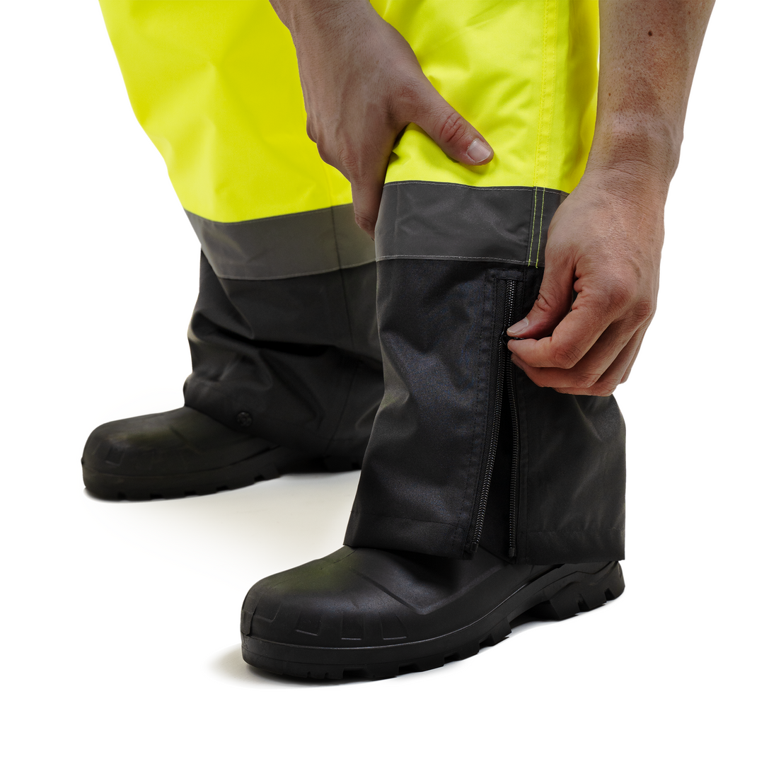 High Visibility Waterproof Safety Overall Pants with Reflective Stripes