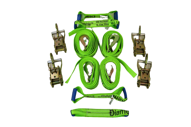 Diamond Weave - 8 Point 14' Strap Kit - Twisted Snap Hook
