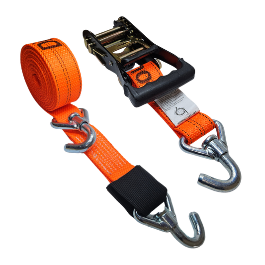 Low Pro Hook HD Ratchet Strap - Diamond Weave Clean