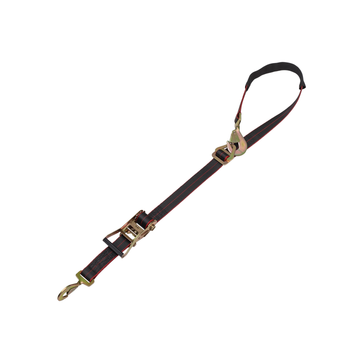 Ratchet Axle Strap with Snap Hooks - SecureTow Standard