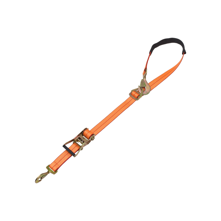 Ratchet Axle Strap with Snap Hooks - SecureTow Standard