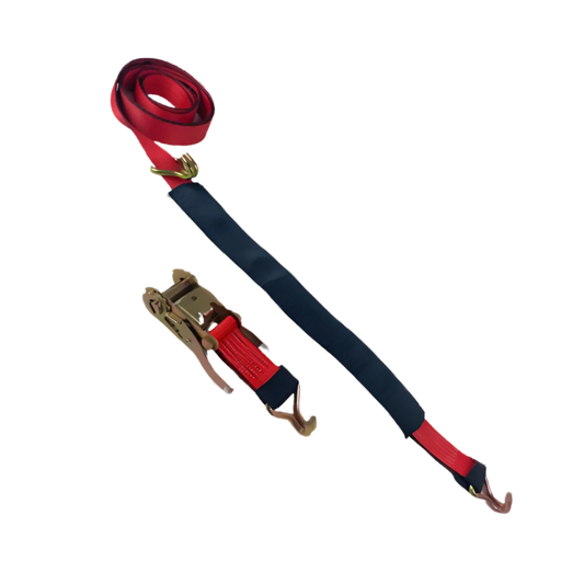 Tecnic Pro Red - Ratchet Wheel Strap 11ft - Double Wire J Hook