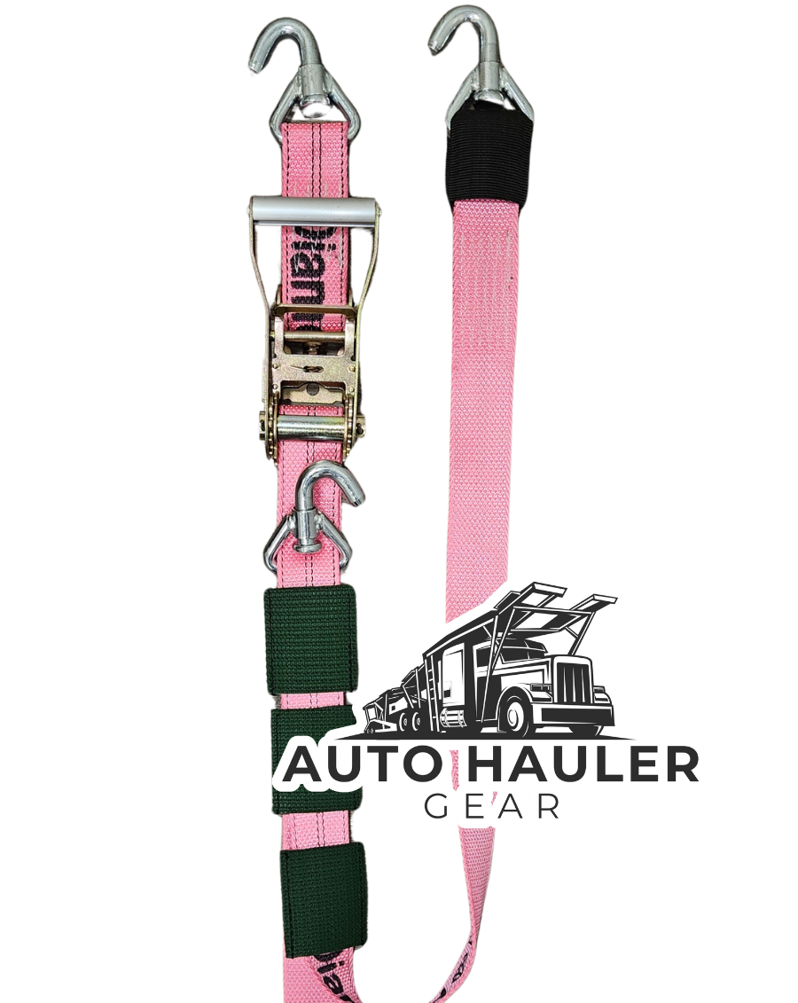 Ratchet Wheel Strap 12ft - Low Pro Hook HD  Diamond Weave 3,333lbs WLL
