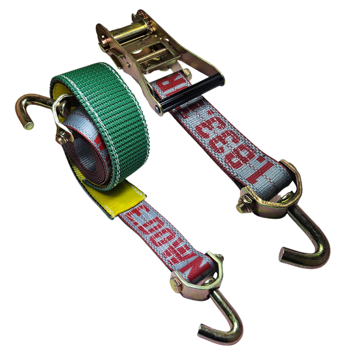 SecureTow PVC Coated - Ratchet Strap Classic Swivel J
