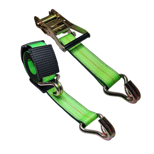 SecureTow PVC Protected - Ratchet Strap Wire J Hooks