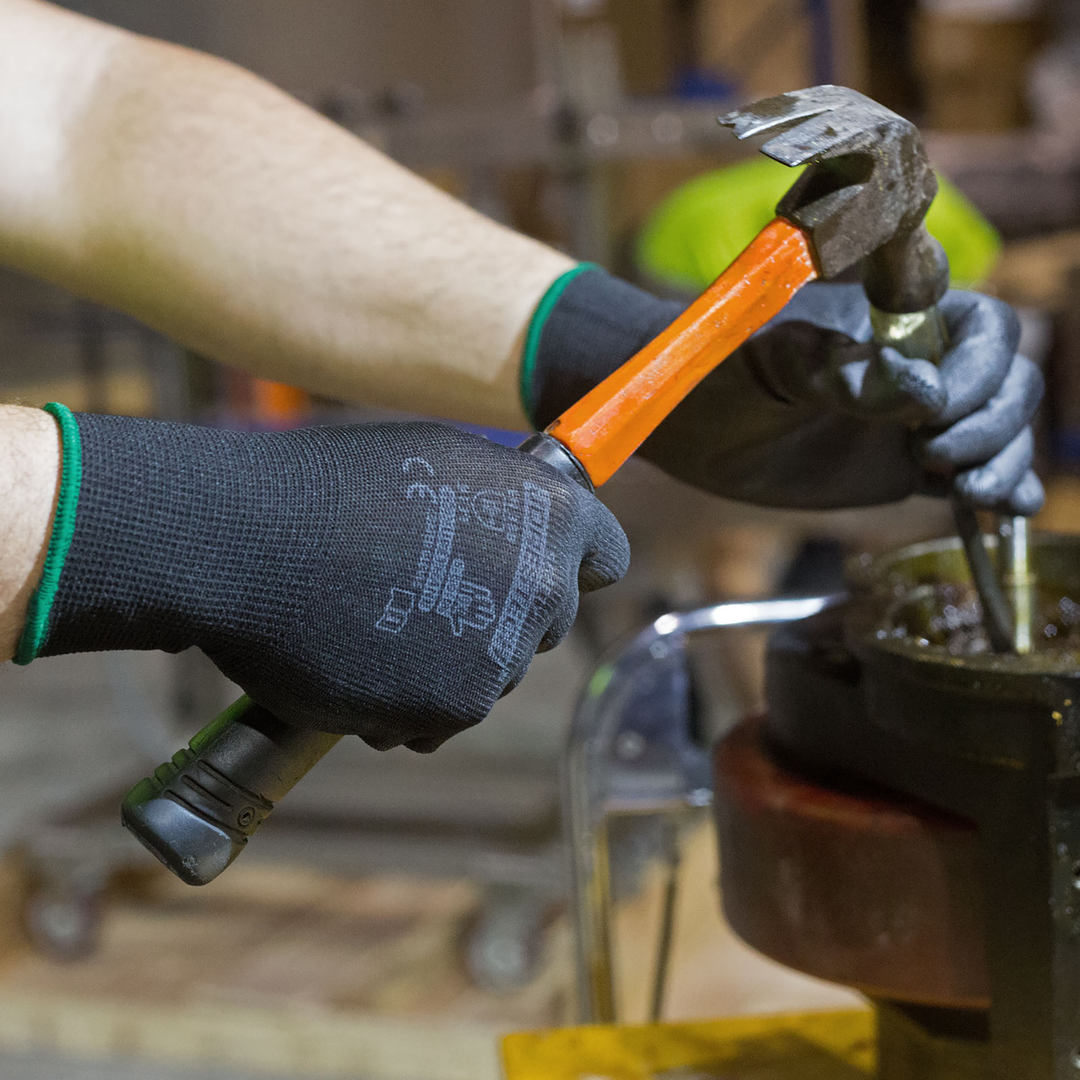 Thin Safety Work Gloves with Polyurethane Dipped Palms – Pack of 12