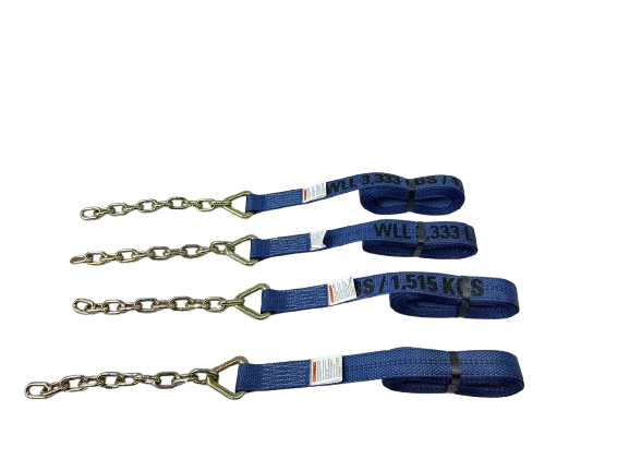 Standard - 8 Point 14' Blue Strap Kit - 12" Chain Tail