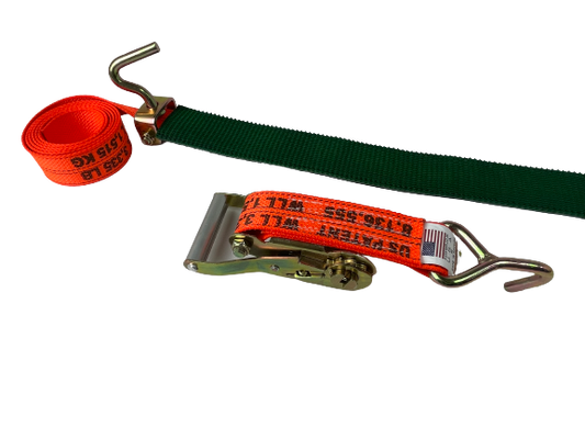 Diamond Weave 2,000 WLL - Miller Hook Swivel - Ratchet Wheel Strap 12ft
